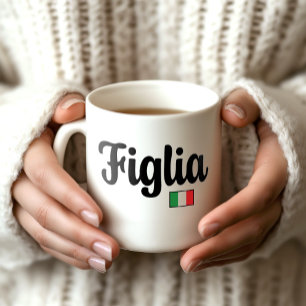 Tasse mit italienischer Flagge für die Tochter - G