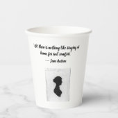 Tasse mit Jane Austen Zitat Pappbecher (Vorderseite)