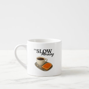 Tasse mit Kaffee- und Toastillustration