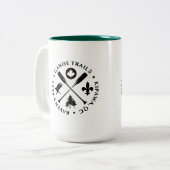 Tasse mit Kanufahrten über Paddeln (Vorderseite Links)