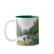 Tasse mit Kees im Wald