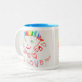 Tasse mit Kinderkunst (Vorderseite Links)