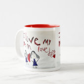 Tasse mit Kinderkunst (Vorderseite Links)