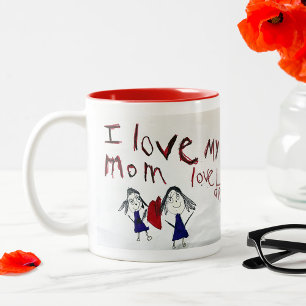 Tasse mit Kinderkunst