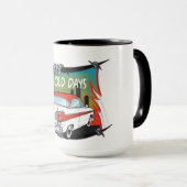 Tasse mit klassischem Auto 'Gute alte Zeiten' (VorderseiteRechts)