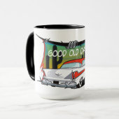 Tasse mit klassischem Auto 'Gute alte Zeiten' (Vorderseite Links)