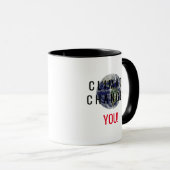Tasse mit Klimawandel-Bewusstseinsbotschaft (VorderseiteRechts)