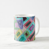 Tasse mit komplexer, aber eleganter Kunst (VorderseiteRechts)