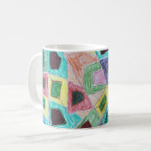 Tasse mit komplexer, aber eleganter Kunst (Vorderseite Links)