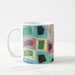 Tasse mit komplexer, aber eleganter Kunst