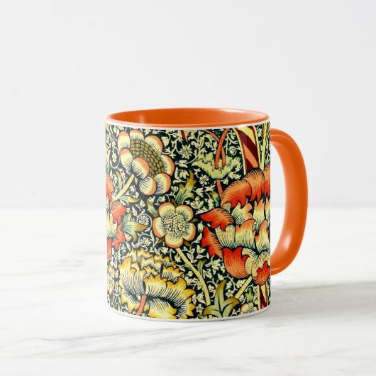Tasse mit Kunst von William Morris (VorderseiteRechts)