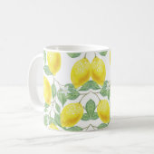 Tasse mit künstlerisch gestaltetem Zitronenwein (Vorderseite Links)