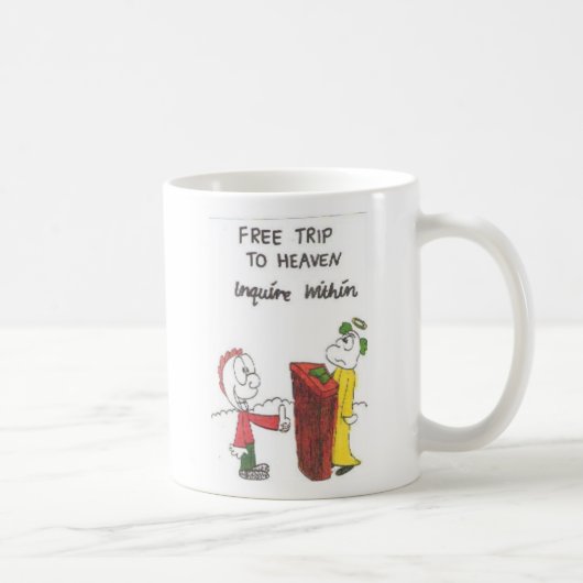 Tasse mit lebhaften Bildern der lustigen (Rechts)