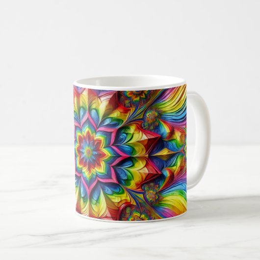 Tasse mit LGBTQ-Farbdesign (VorderseiteRechts)