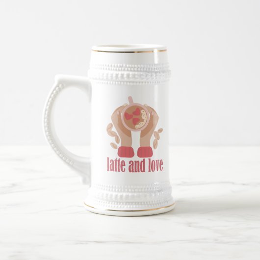 Tasse mit Liebe, Händchen und Kaffee - Angebot (Links)