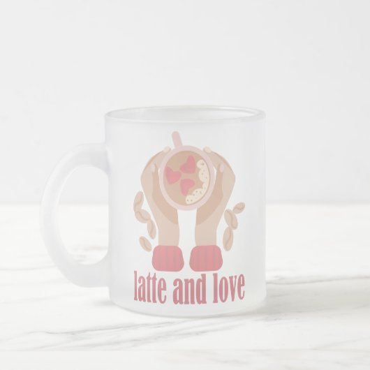 Tasse mit Liebe, Händchen und Kaffee - Angebot (Links)
