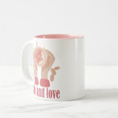 Tasse mit Liebe, Händchen und Kaffee - Angebot (Vorderseite Links)