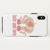 Tasse mit Liebe, Händchen und Kaffee - Angebot Case-Mate iPhone Hülle (Rückseite (Horizontal))