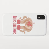 Tasse mit Liebe, Händchen und Kaffee - Angebot Case-Mate iPhone Hülle (Rückseite (Horizontal))