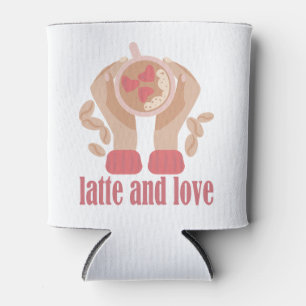 Tasse mit Liebe, Händchen und Kaffee - Angebot Dosenkühler
