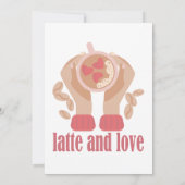 Tasse mit Liebe, Händchen und Kaffee - Angebot Einladung (Rückseite)