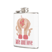 Tasse mit Liebe, Händchen und Kaffee - Angebot Flachmann (Links)