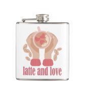 Tasse mit Liebe, Händchen und Kaffee - Angebot Flachmann (Vorderseite)