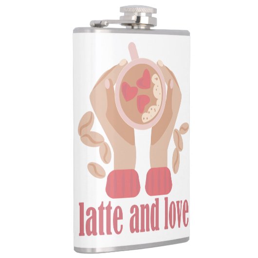 Tasse mit Liebe, Händchen und Kaffee - Angebot Flachmann (Rechts)