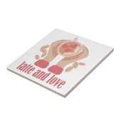 Tasse mit Liebe, Händchen und Kaffee - Angebot Fliese (Seite)