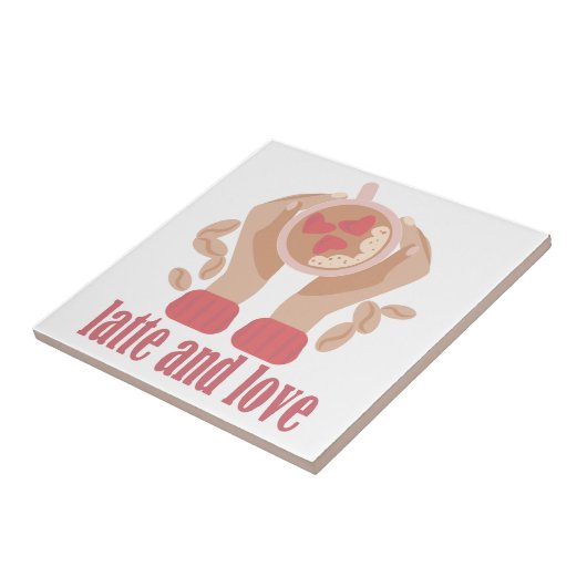 Tasse mit Liebe, Händchen und Kaffee - Angebot Fliese (Seite)