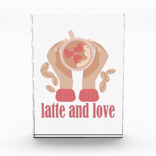 Tasse mit Liebe, Händchen und Kaffee - Angebot Fotoblock (Vorderseite)