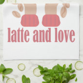 Tasse mit Liebe, Händchen und Kaffee - Angebot Geschirrtuch (Gefaltet)
