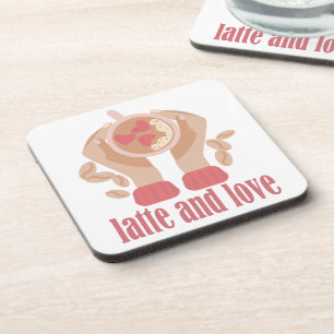 Tasse mit Liebe, Händchen und Kaffee - Angebot Getränkeuntersetzer