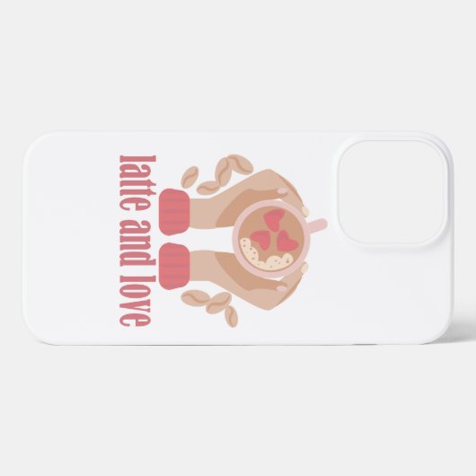 Tasse mit Liebe, Händchen und Kaffee - Angebot iPhone Hülle (Rückseite (Horizontal))