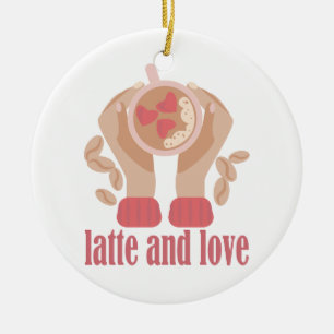Tasse mit Liebe, Händchen und Kaffee - Angebot Keramik Ornament