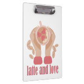 Tasse mit Liebe, Händchen und Kaffee - Angebot Klemmbrett (Rechts)