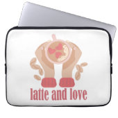 Tasse mit Liebe, Händchen und Kaffee - Angebot Laptopschutzhülle (Vorderseite)