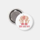 Tasse mit Liebe, Händchen und Kaffee - Angebot Magnet (Vorderseite/Rückseite)