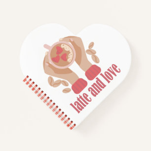 Tasse mit Liebe, Händchen und Kaffee - Angebot Notizblock