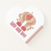 Tasse mit Liebe, Händchen und Kaffee - Angebot Notizblock (Rückseite)