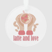 Tasse mit Liebe, Händchen und Kaffee - Angebot Ornament (Rückseite)