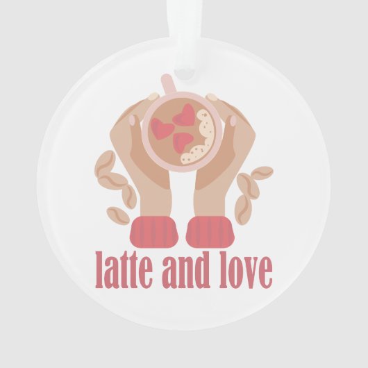 Tasse mit Liebe, Händchen und Kaffee - Angebot Ornament (Rückseite)