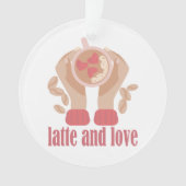 Tasse mit Liebe, Händchen und Kaffee - Angebot Ornament (Vorderseite)