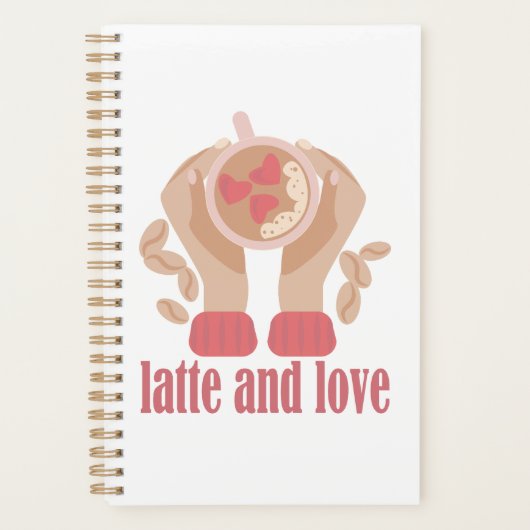 Tasse mit Liebe, Händchen und Kaffee - Angebot Planer (Vorderseite)