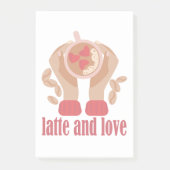 Tasse mit Liebe, Händchen und Kaffee - Angebot Post-it Klebezettel (Vorderseite)