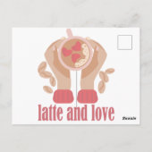 Tasse mit Liebe, Händchen und Kaffee - Angebot Postkarte (Rückseite)