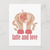 Tasse mit Liebe, Händchen und Kaffee - Angebot Postkarte (Vorderseite)