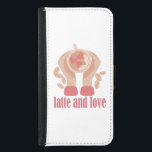 Tasse mit Liebe, Händchen und Kaffee - Angebot Geldbeutel Hülle Für Das Samsung Galaxy S5<br><div class="desc">Feine Schrift mit lustigen Kaffeekochen,  die rund um die Tasse gezeichnet werden,  und die Hände in einem flachen Stil mit Bio Farben</div>