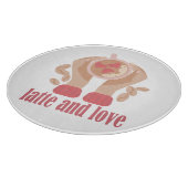 Tasse mit Liebe, Händchen und Kaffee - Angebot Schneidebrett (Ecke)
