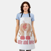 Tasse mit Liebe, Händchen und Kaffee - Angebot Schürze (Getragen)